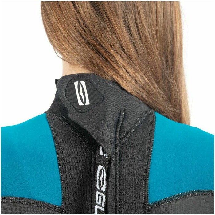 2025 Gul Junior Response 3/2mm Flatlock Back Zip Wetsuit RE1323-C1 - Jet / Teal